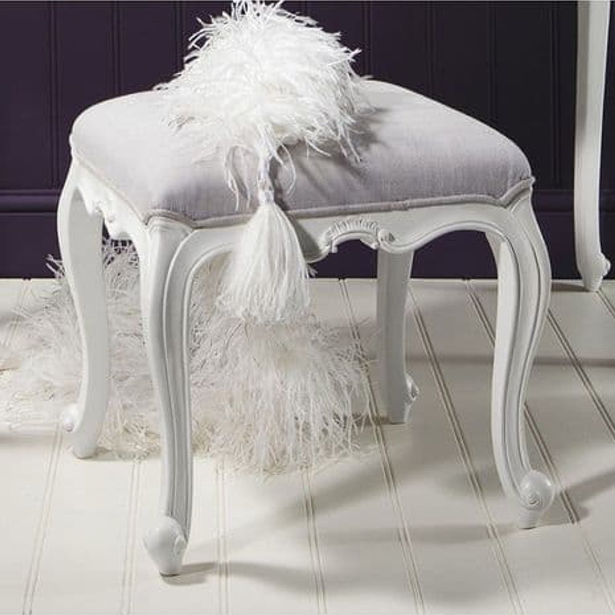 Vanilla Upholstered Velvet Bed