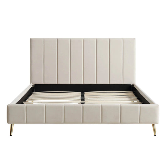 Vertical Tufting Upholstered Bed