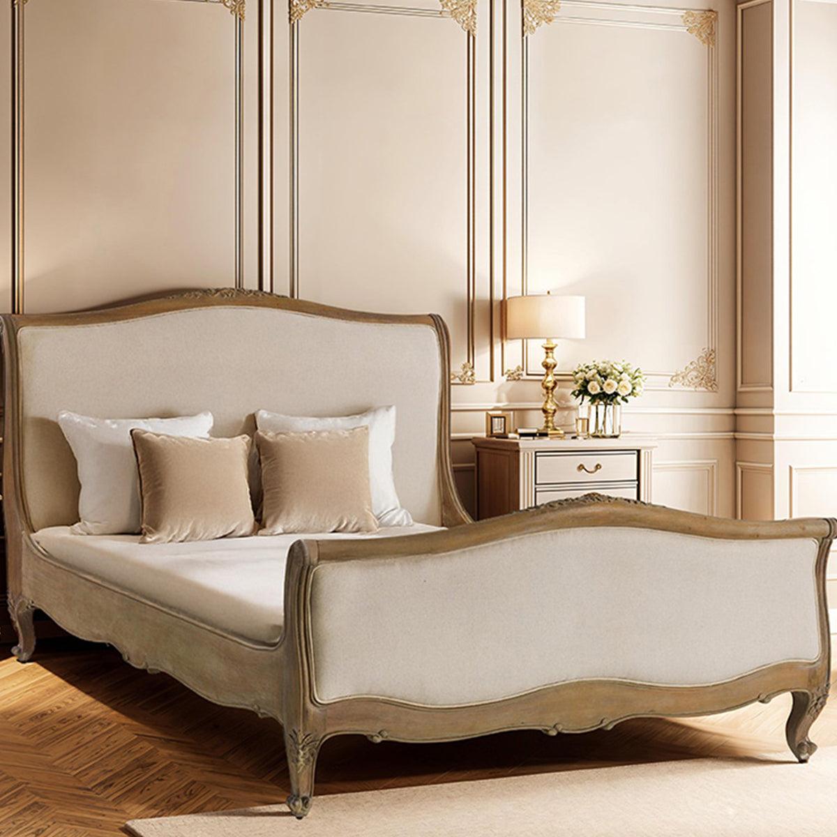 Weathered French Style Bed