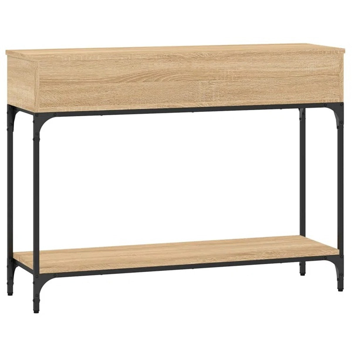 Wood and Metal Console Table