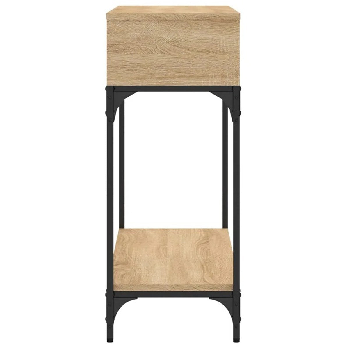 Wood and Metal Console Table