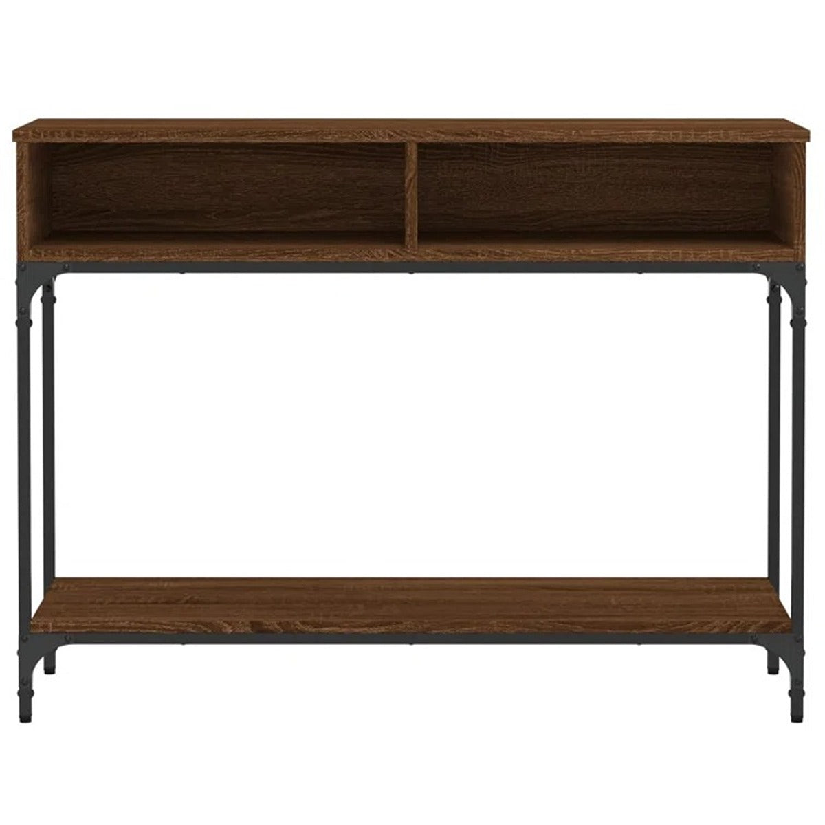 Wood and Metal Console Table