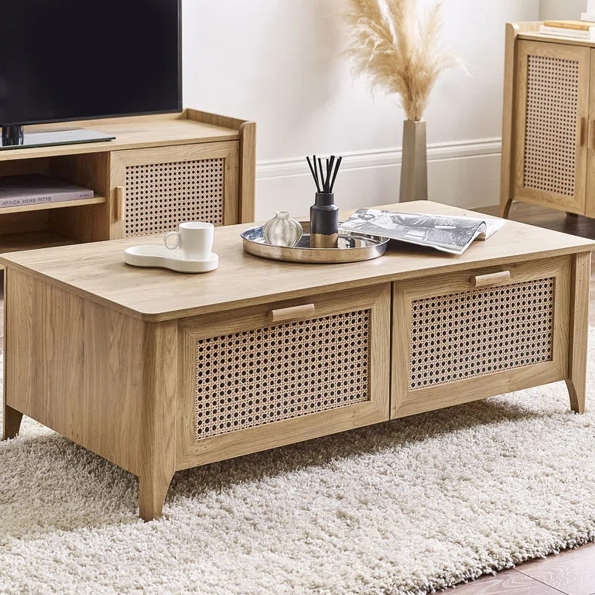 Wooden Coffee Table with Storage