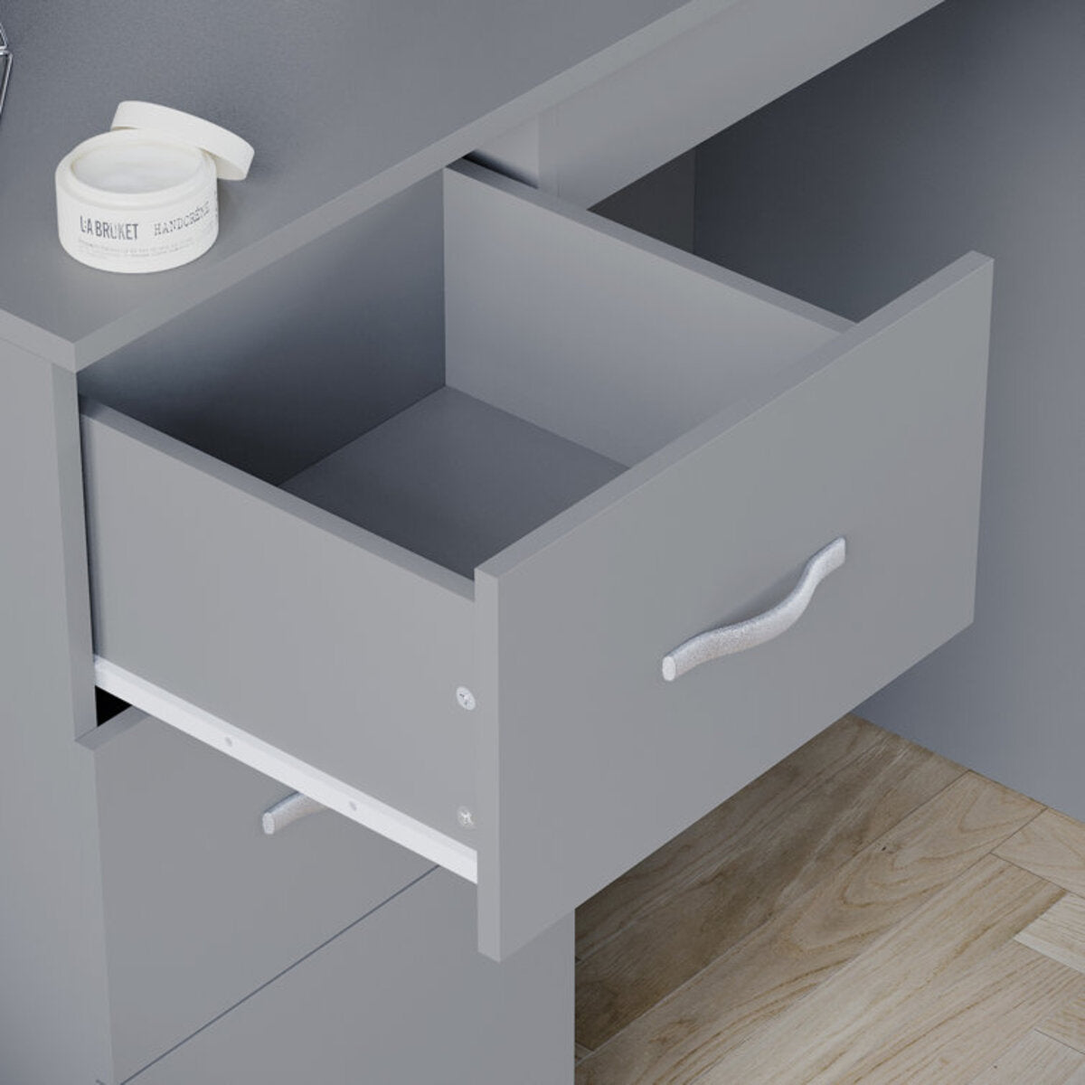 Wooden Dressing Table With 3 Drawers