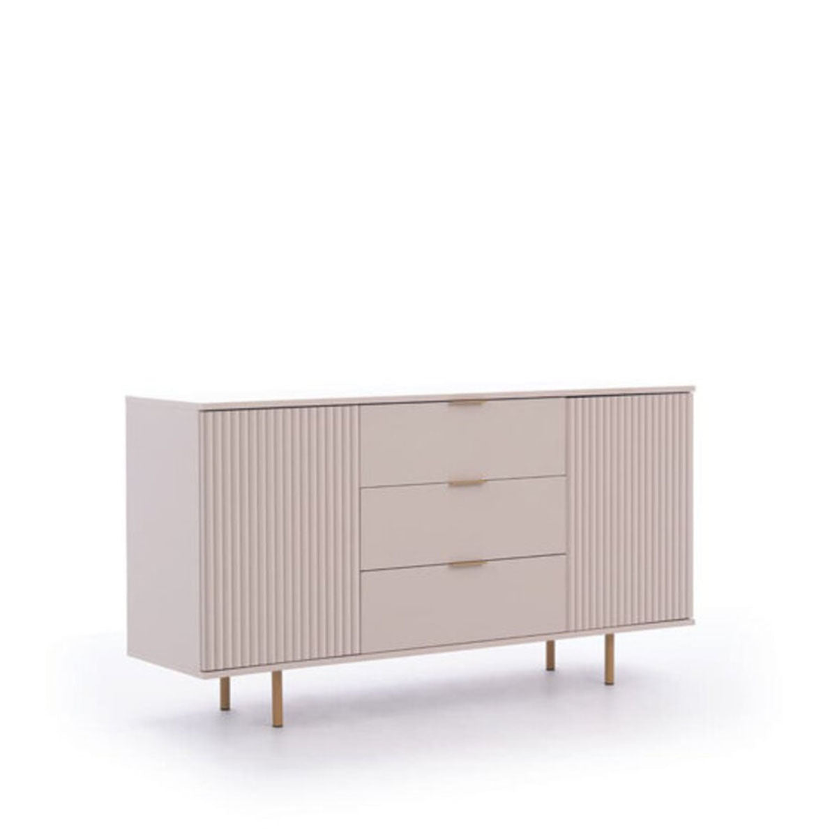 Wooden Sideboard With Cabinets And Drawers