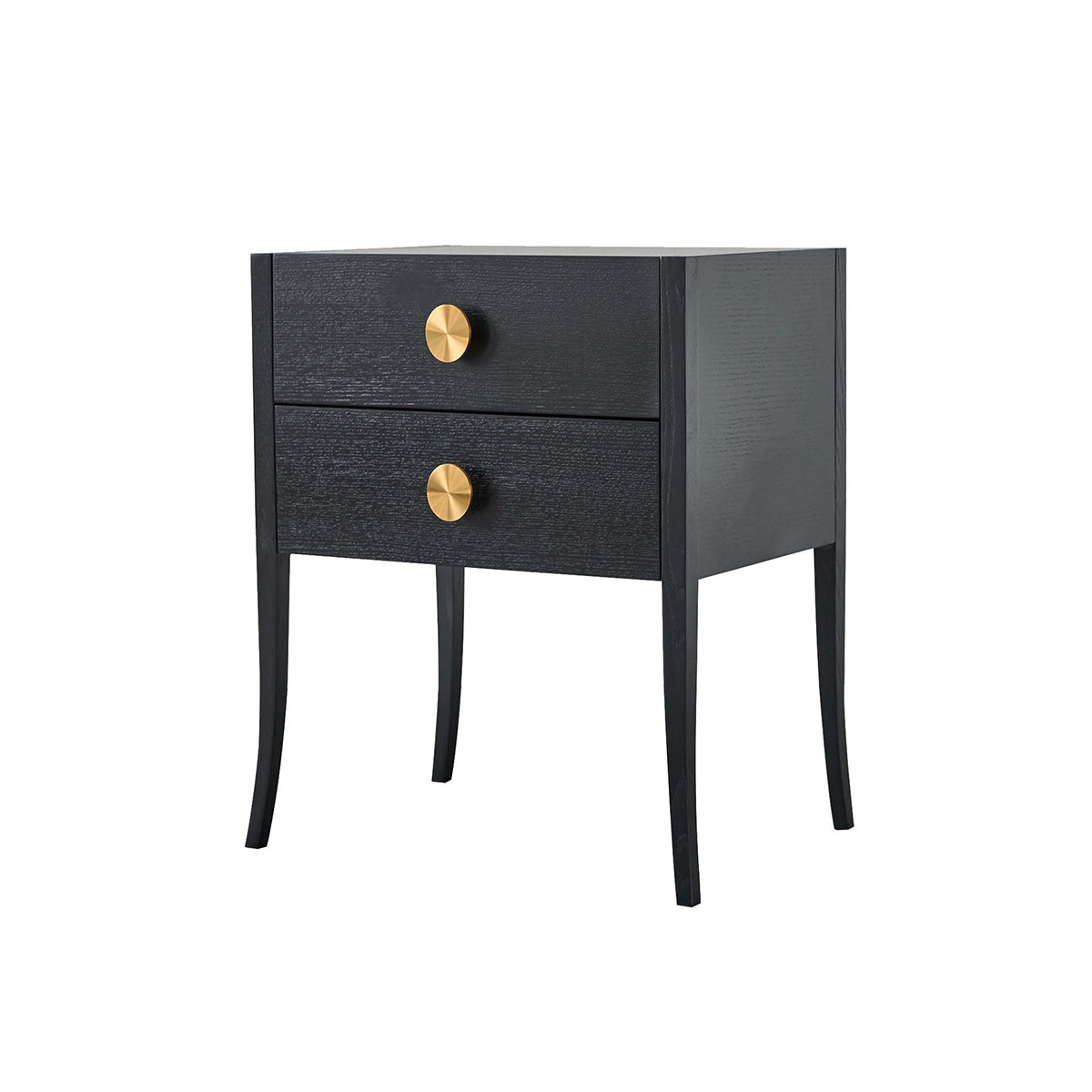 Wooden Bedside Table Gold