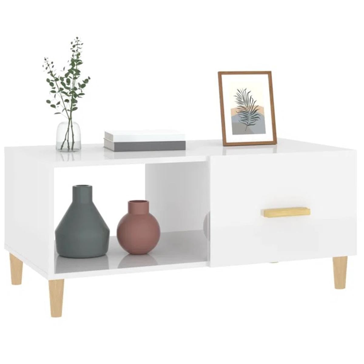 Wooden Coffee Table With Drawer
