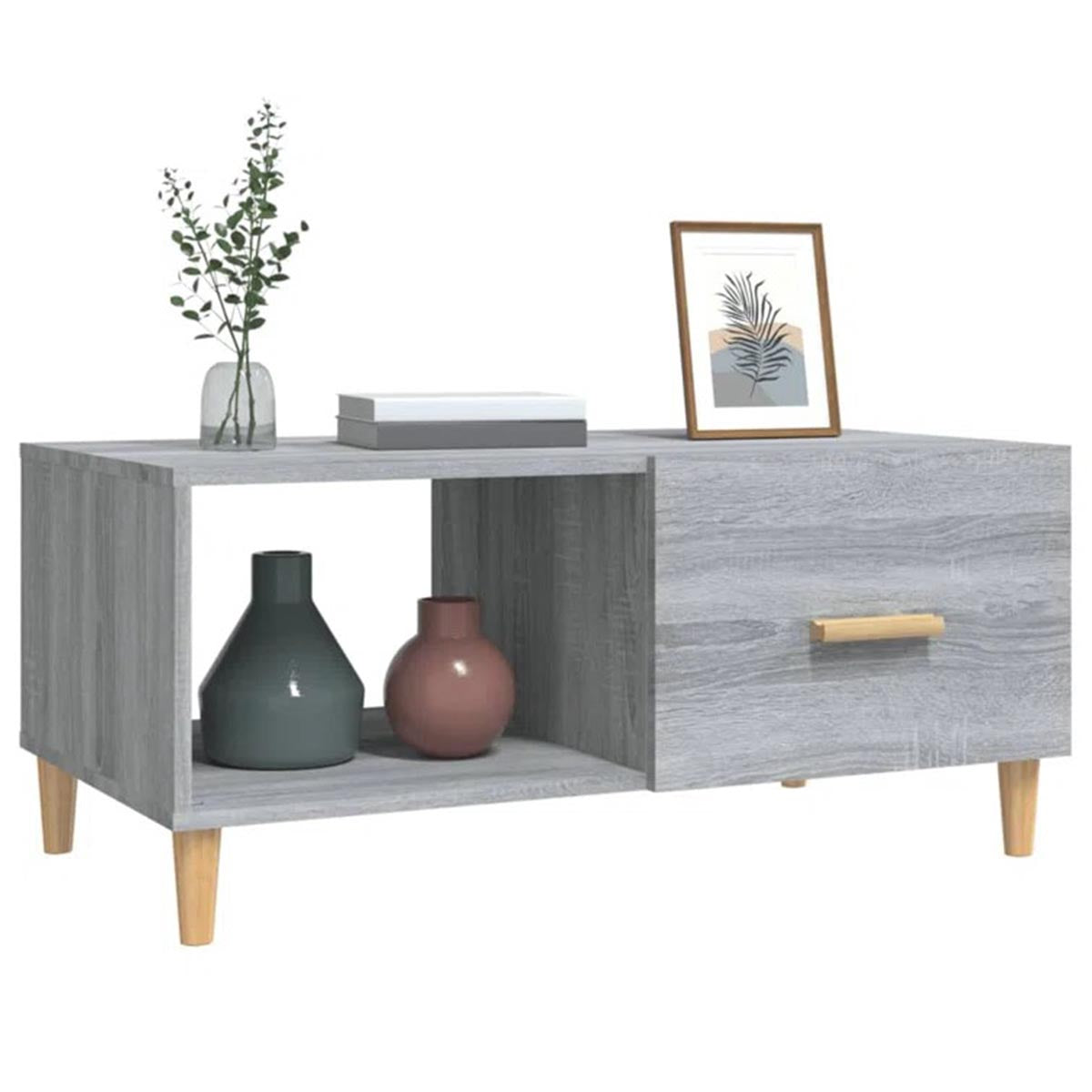 Wooden Coffee Table With Drawer