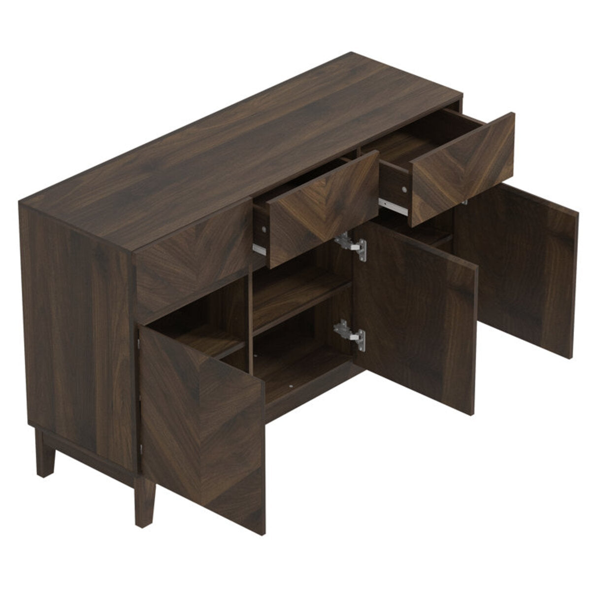 Wooden Finish Storage Sideboard