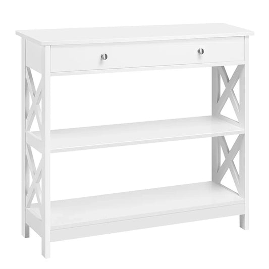 X Console Table with Open Shelves