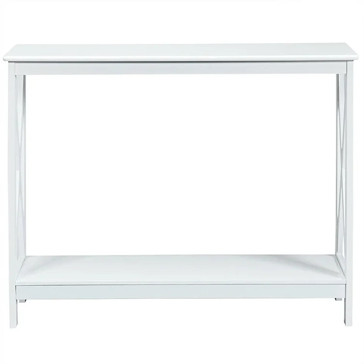X Console Table with Open Shelves 