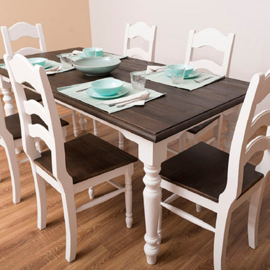 Modern Solid Pin Dining Table Set