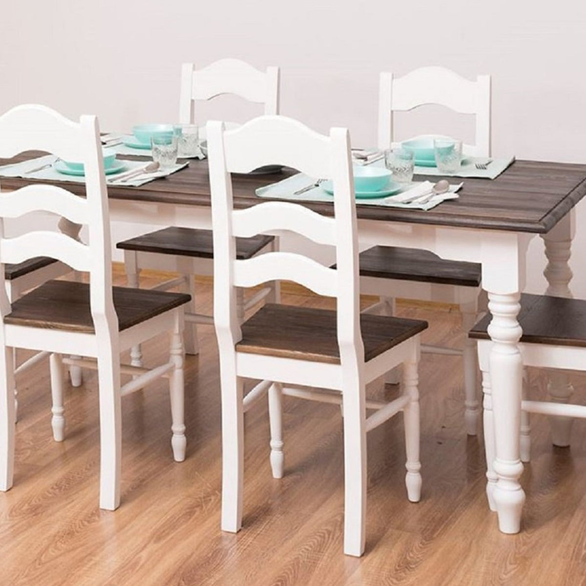 Modern Solid Pin Dining Table Set