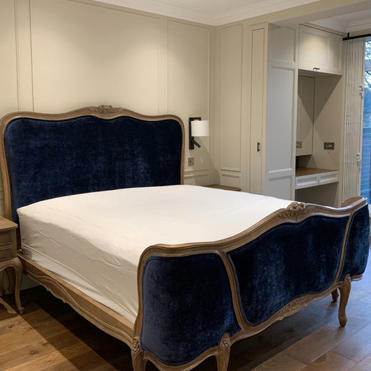 French Upholstered Corbeille Bed